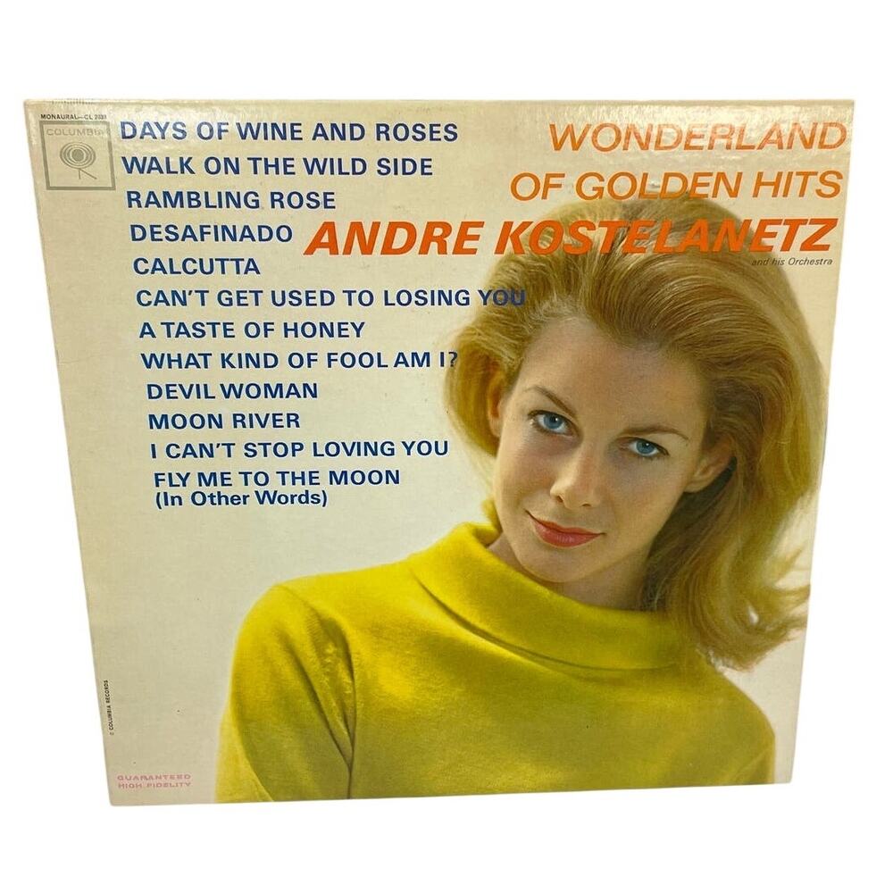 Vintage 1963 Wonderland of Golden Hits Andre Kostelanetz Music LP Vinyl Record